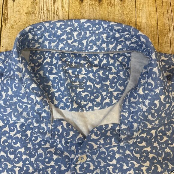 Johnnie-O Performance Polo Shirt Mens XL Emerald Bay Golf Logo - Picture 2 of 13